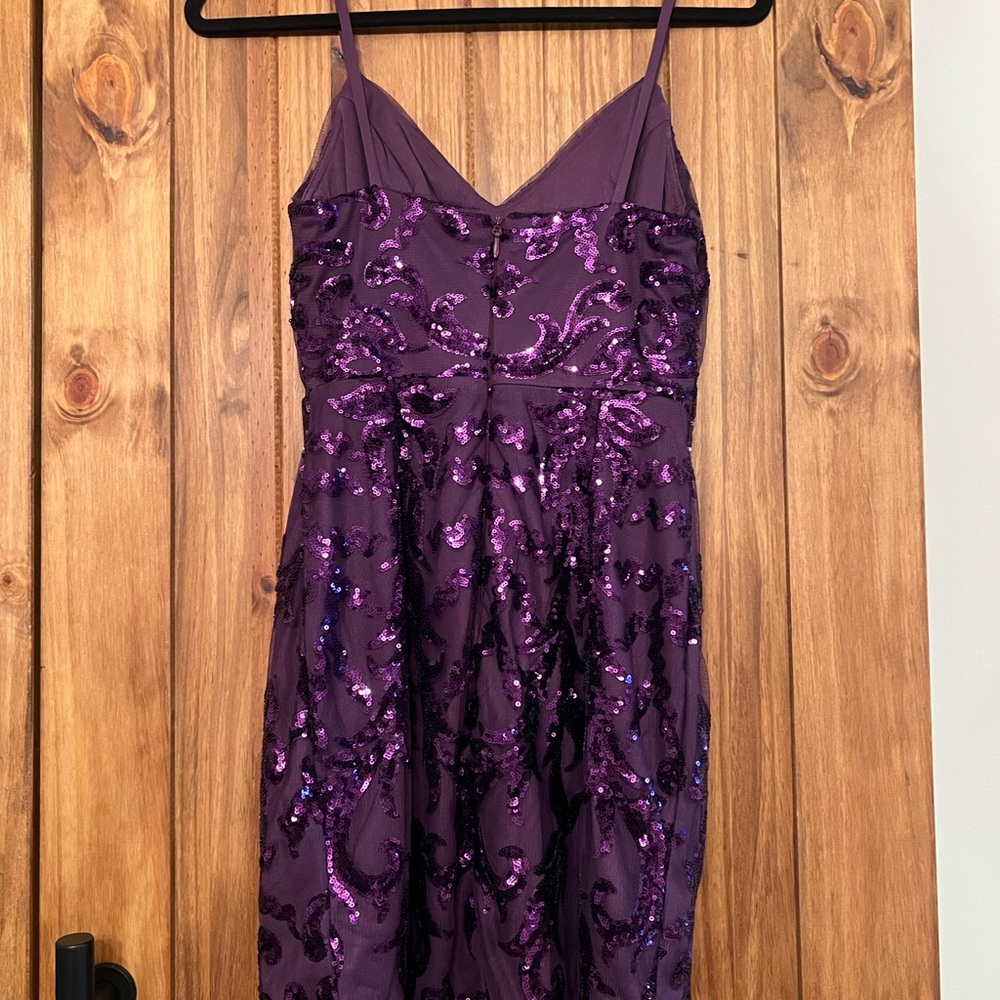 Elegant Purple Sequin Dress